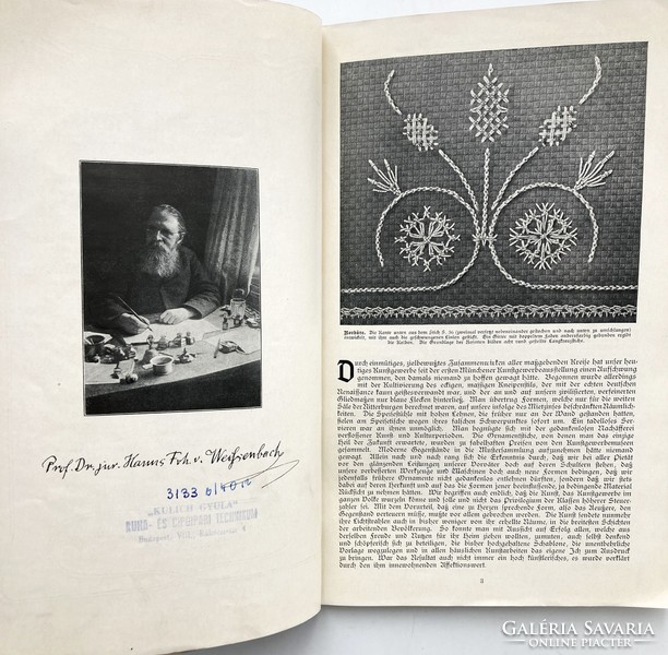 German vintage publication from the early 1900s richly illustrated with embroidery designs - rarity