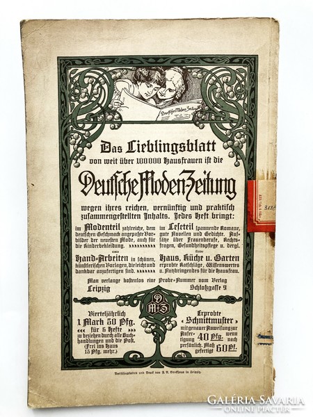 Hímzésmintákkal gazdagon illusztrált német vintage kiadvány az 1900-as évek elejéről - ritkaság