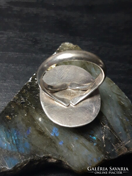 Nagyfejű" Shiva's Eye"- buddhista ezüst gyűrű - 56- os méret