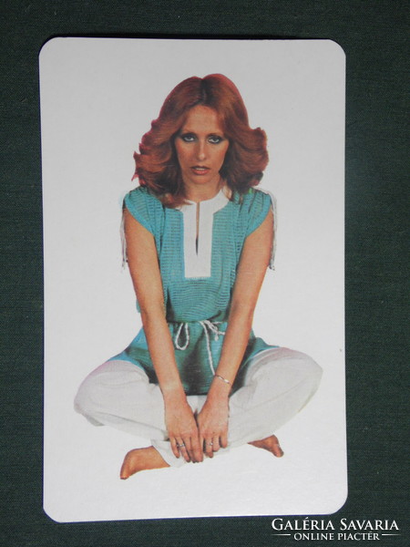 Card calendar, Békéscsaba knitwear factory, erotic female model, 1979