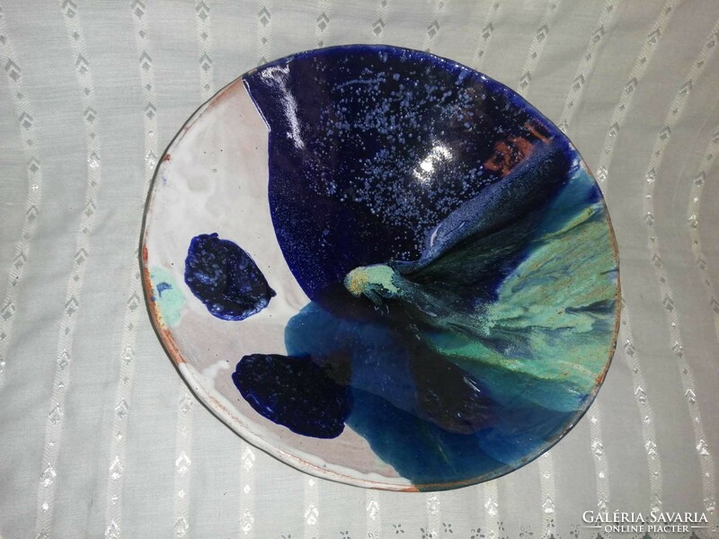 Craftsman ceramic serving bowl, table center, 32 cm (a6)