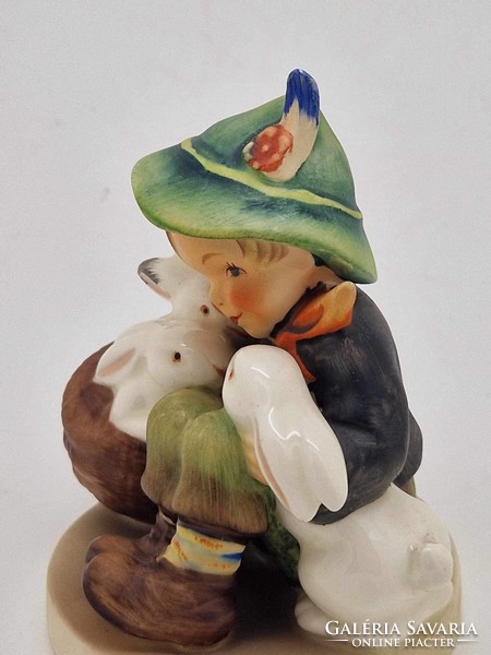 Hummel goebel figure boy with bunnies playmates tmk3 58 10cm