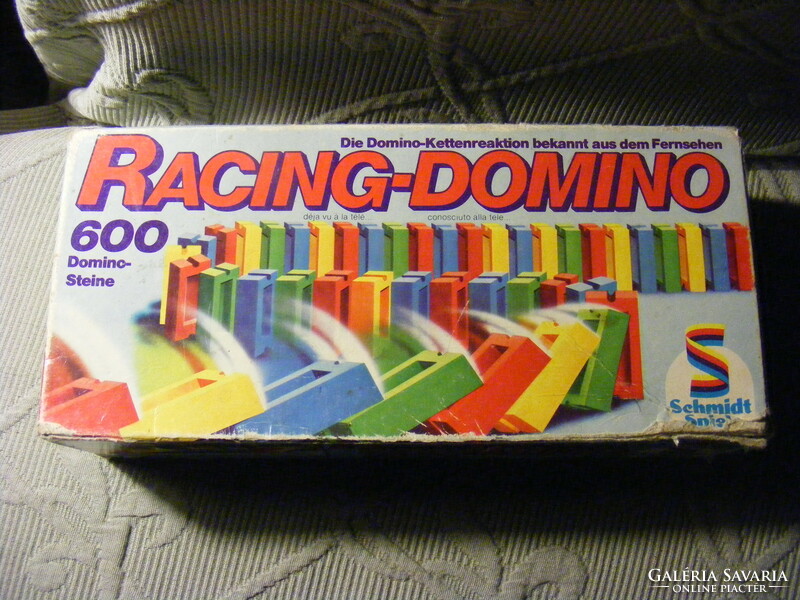 Retro színes műanyag dominó építőjáték 500 db-os - Hasbro Schmidt 1982