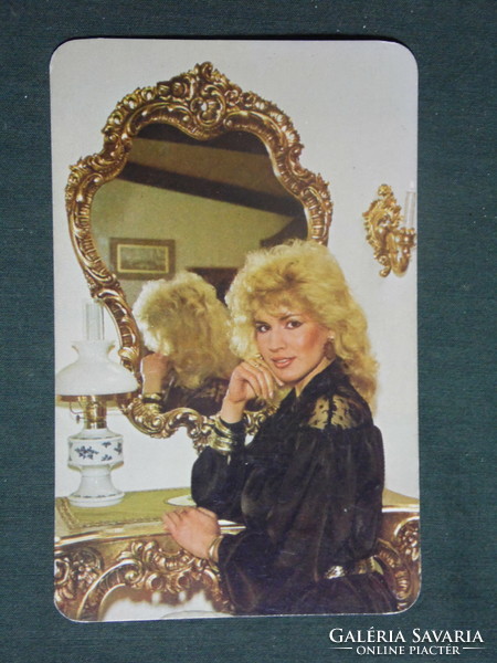 Card calendar, báv commission store, erotic female model, judge ica, 1983