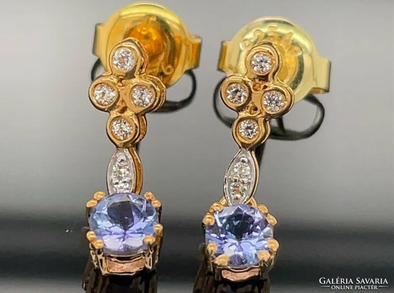 Tanzanite gemstone, sterling silver earrings /925/ - new