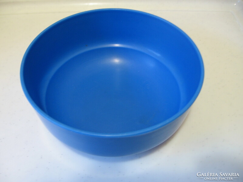 Retro blue bowl rori plastik per alimenti