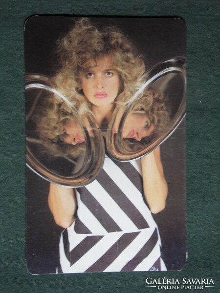 Kártyanaptár, Vasért iparcikk üzletek, Budapest ,erotikus női modell,1989