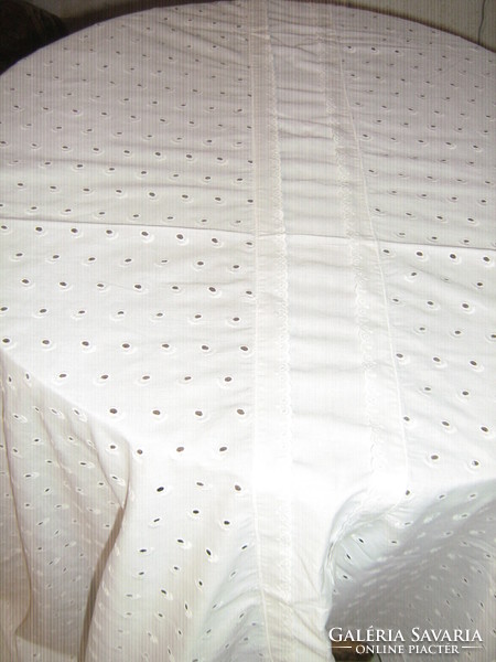 Beautiful white madeira tablecloth
