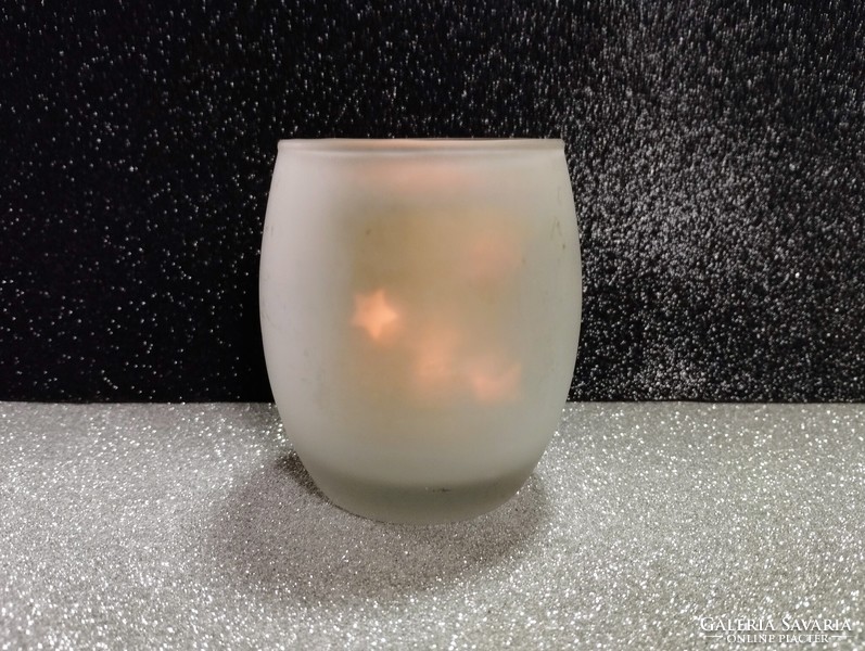 Double-walled glass candle holder
