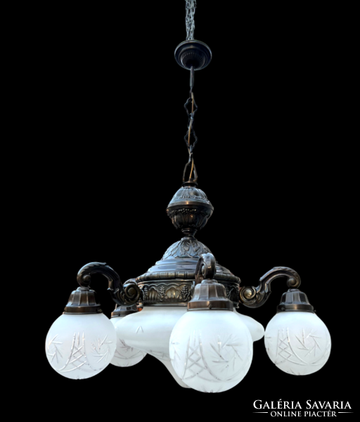 Restored antique ceiling chandelier