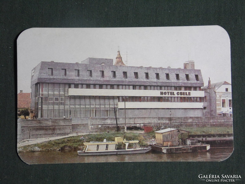 Card calendar, Mecsek tourist travel agency, Mohács hotel csele, 1983