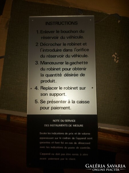 Plexiglas, with French text, in excellent condition, size indicated!