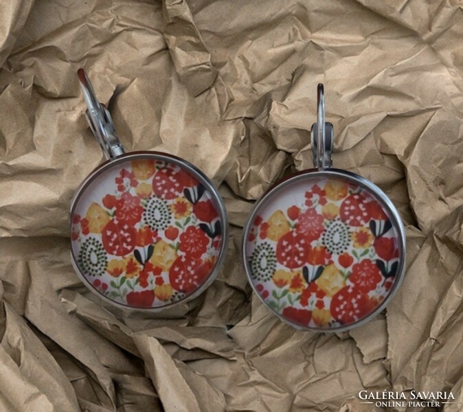 Autumn colored leaves earrings