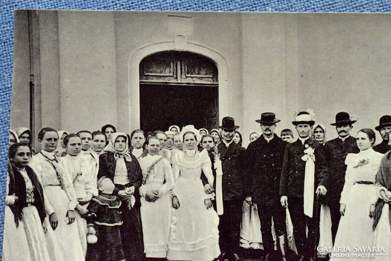 Old photo postcard - Besseniőtelki - Besseniőtelki wedding