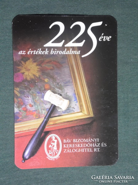 Card calendar, 225-year-old Báv commission store, 1999
