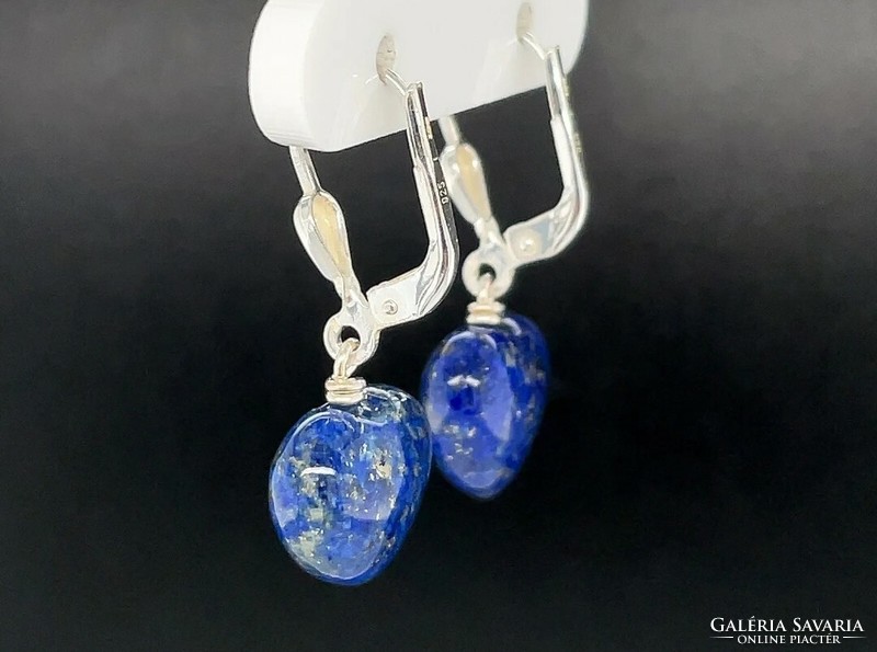 Fabulous lapis lazuli gemstone earrings, 925 silver - handcrafted jewelry