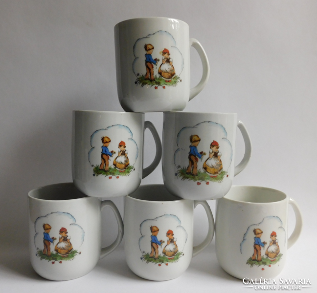 Kőbánya porcelain factory children's mug - 50s, 60s