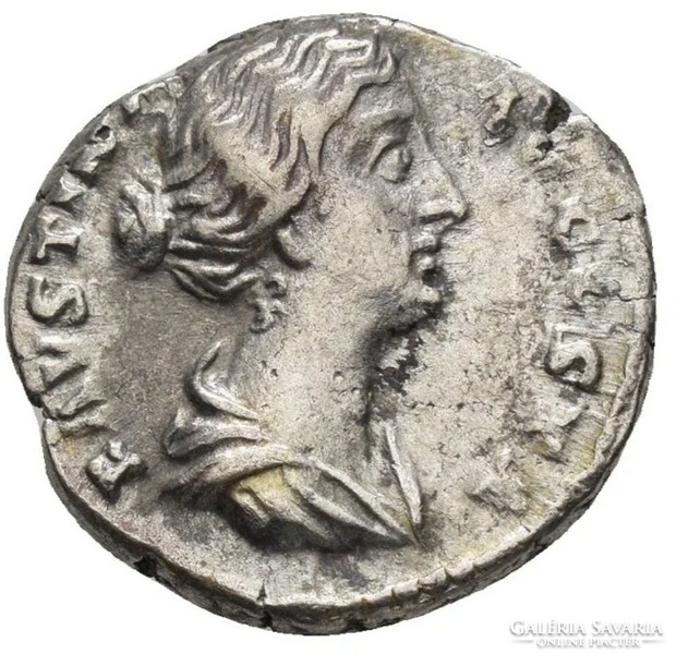 Faustina ii (147-176) denarius, spes, Roman Empire, silver denarius