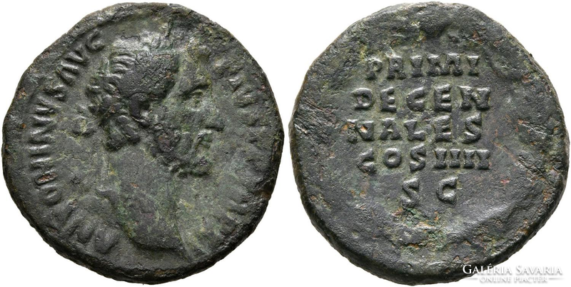 Antoninus pius (138-161) as 11.21g primi decennales Roman Empire
