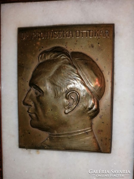 Ottokar Dr Prohászka, bronze plaque