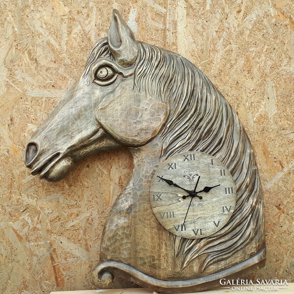 Horse clock horse clock wooden clock horse gift horse product horse carving horse clock horse horse furniture unique gift