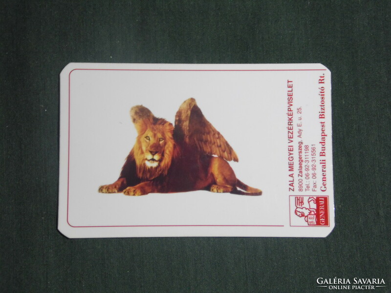Kártyanaptár,Generali Biztosító Rt.,oroszlán, 1994