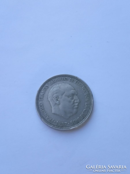 Nice 5 pesetas 1957! Spain! (3)
