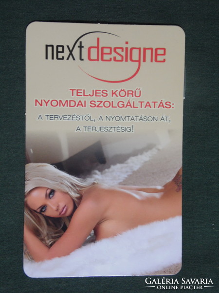 Card calendar, nextdesigne printing house, Debrecen, erotic female nude model, 2013