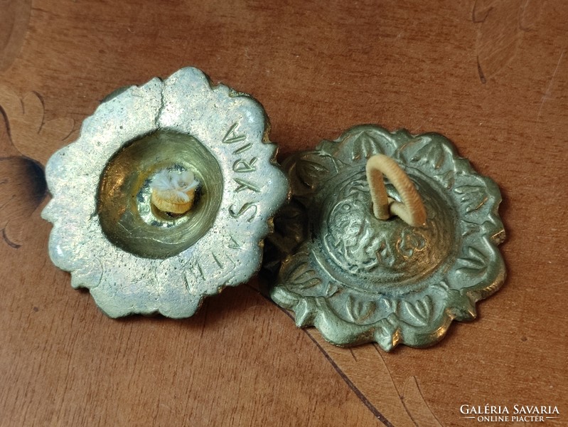 Tiny brass finger cymbal from Syria