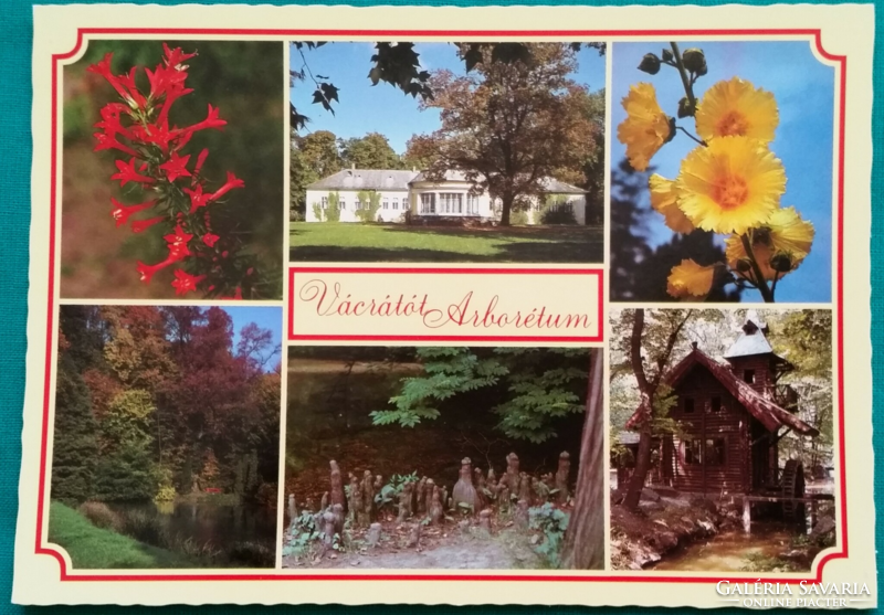 Vácrátót, arboretum, postmarked postcard, 1989