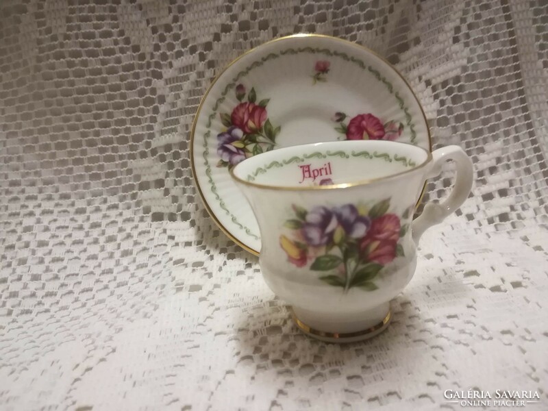 Mini porcelain monthly cup April