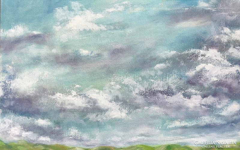 Spring on the horizon - oil painting - 40 x 50 cm