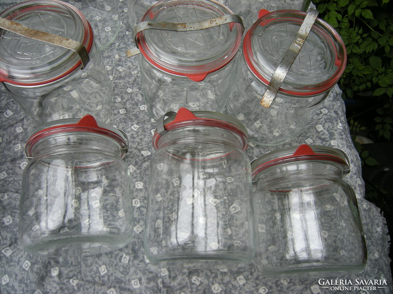 Antique rex canner 1-liter and three-quarter-liter canning jars