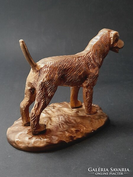 Réz kutya figura, 11 cm