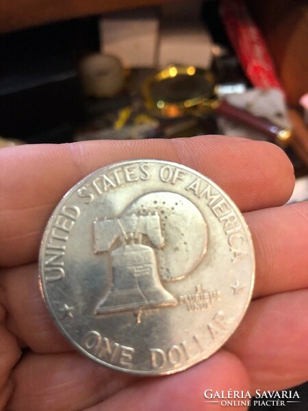 Eisenhower liberty bell moon silver 1 dollar coin 1976