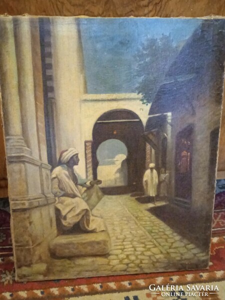 Festmény Arab utcai jelenet