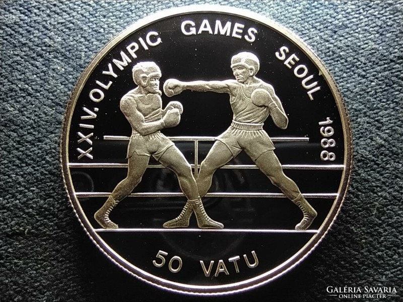 Vanuatu xxiv Summer Olympics 1988 Seoul .925 Silver 50 vatu 1988 pp (id66333)