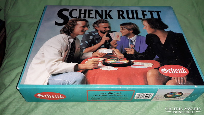 Retro Károly Schenk roulette game board game unplayed according to the pictures