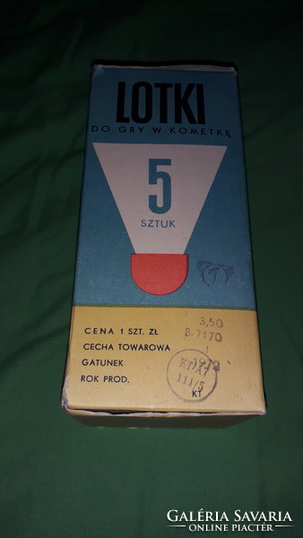 Old Polish packaged badminton with box of 5 in good condition as shown in the pictures