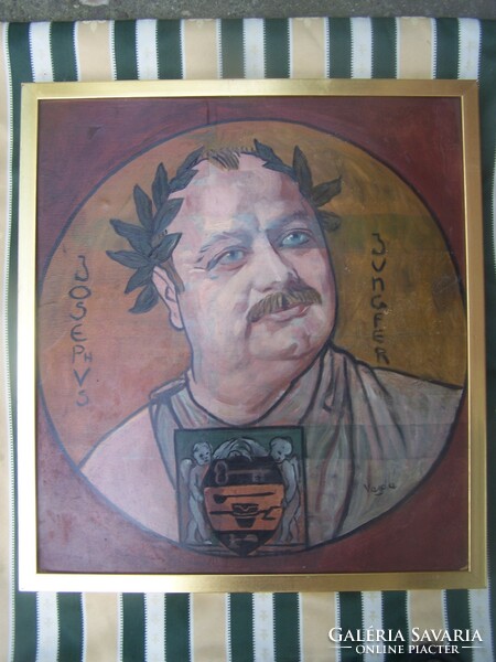 Vajda Zsigmond ( 1860 - 1931)  Jungfer József (1880 - 1934) iparművész portréja