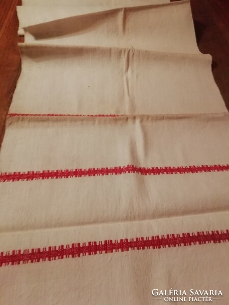 Antique linen tablecloth 44 cm x 166 cm Transylvanian