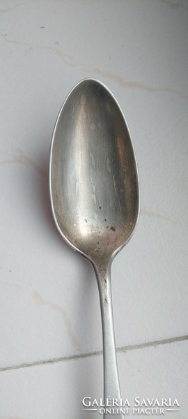 Antique 13 lat silver grape leaf soup spoon