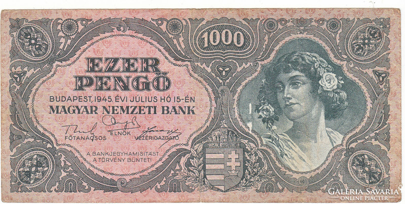 Hungary 1000 pengő 1945 fa