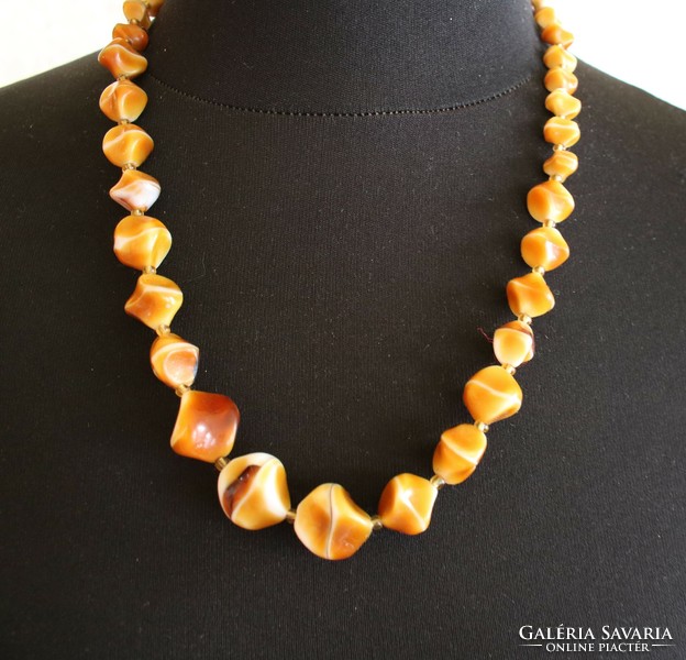 Agate mineral necklace