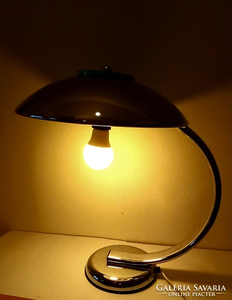 Chromed plastic lamp 1980 German negotiable art deco design