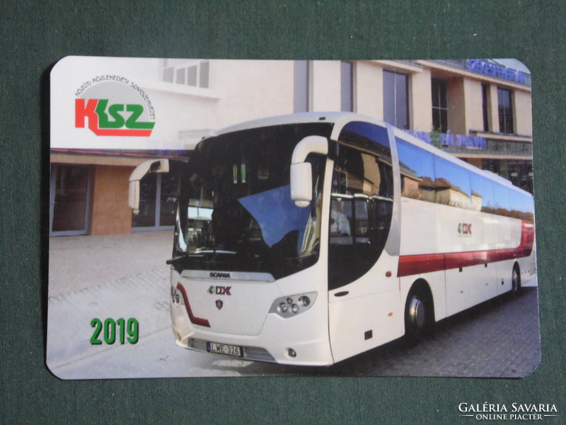 Kártyanaptár,Közlekedési szakszervezet,Scania autóbusz, 2019