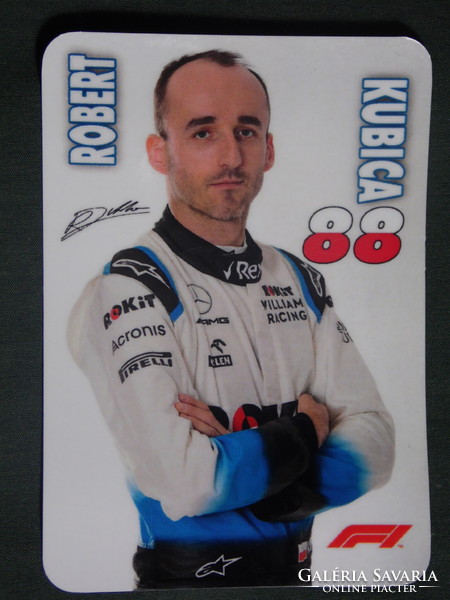 Kártyanaptár,Forma 1,Formula 1,pilota,versenyző, Robert Kubica, 2019