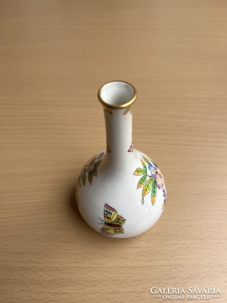 Herend Victoria patterned long neck porcelain vase a57
