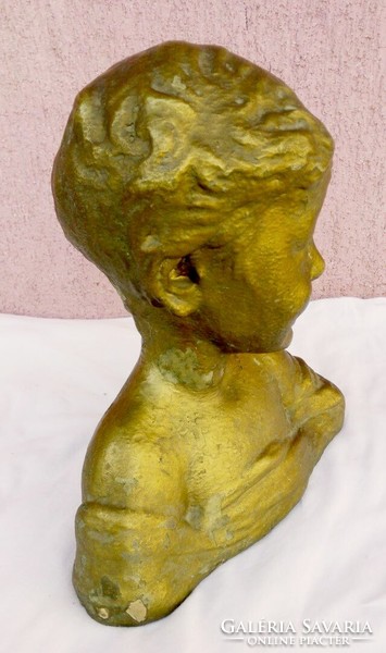 A terracotta bust of a laughing child, a unique antique rarity