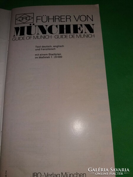 Old Munich car and tourist city map (98 x 69 cm) and tourist guide according to pictures in German